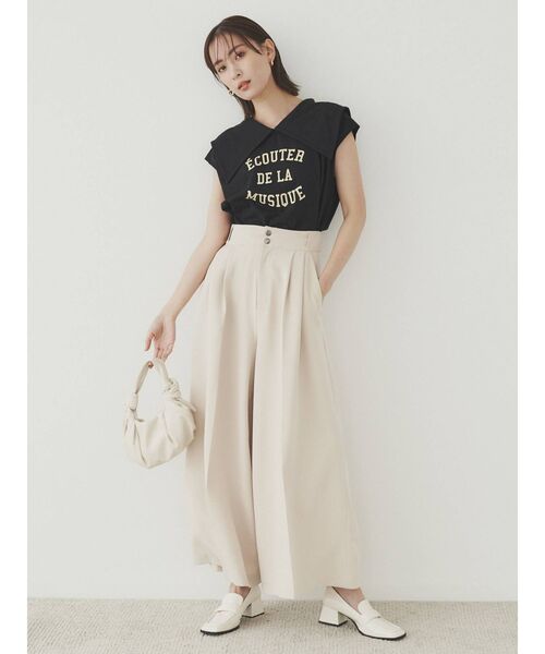 COTORICA(コトリカ)の「ビックカラープリントTシャツ(Tシャツ/カットソー・レディース・ブラック/ベージュ/オフホワイト・FREE)」の16枚目の写真