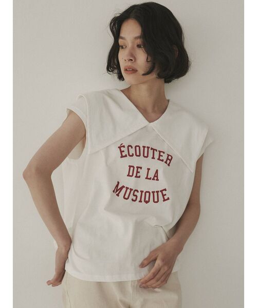 COTORICA(コトリカ)の「ビックカラープリントTシャツ(Tシャツ/カットソー・レディース・ブラック/ベージュ/オフホワイト・FREE)」の5枚目の写真
