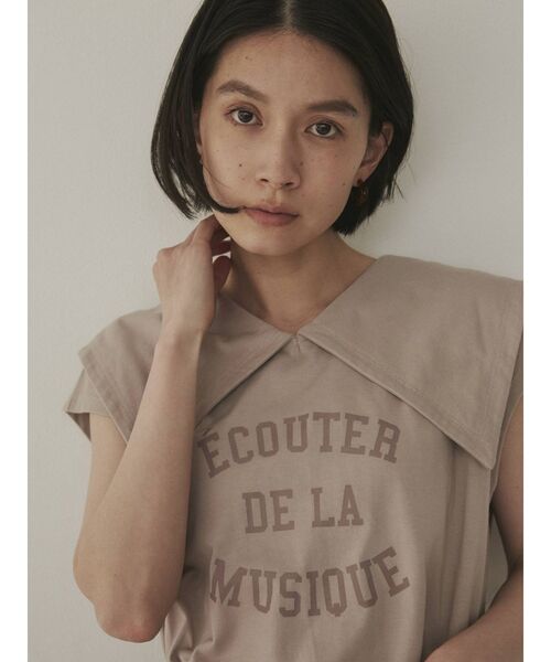 COTORICA(コトリカ)の「ビックカラープリントTシャツ(Tシャツ/カットソー・レディース・ブラック/ベージュ/オフホワイト・FREE)」の9枚目の写真