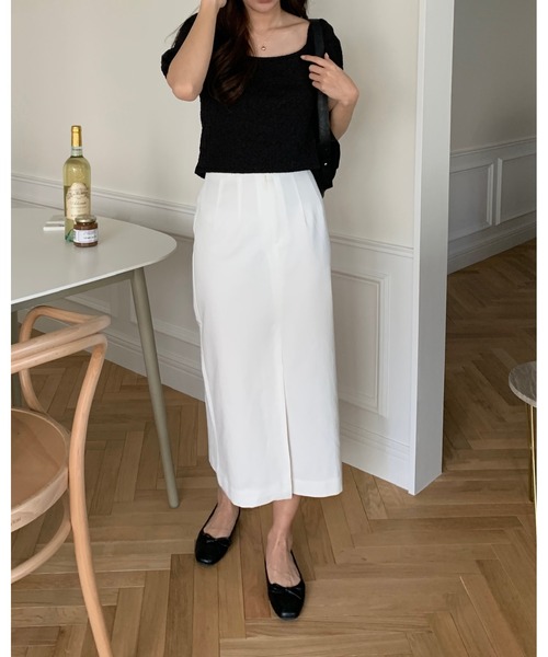 mood for a day(ムードフォーアデイ)の「forest cotton skirt /バックスリットコットンロングスカート(スカート・レディース・イエロー/アイボリー・SMALL/MEDIUM)」の1枚目の写真