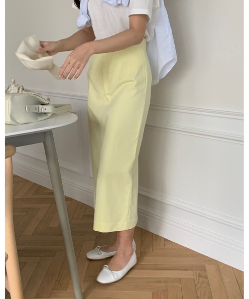 mood for a day（ムードフォーアデイ）の「forest cotton skirt /バックスリットコットンロングスカート（スカート・レディース・イエロー/アイボリー・SMALL/MEDIUM）」の9枚目の写真