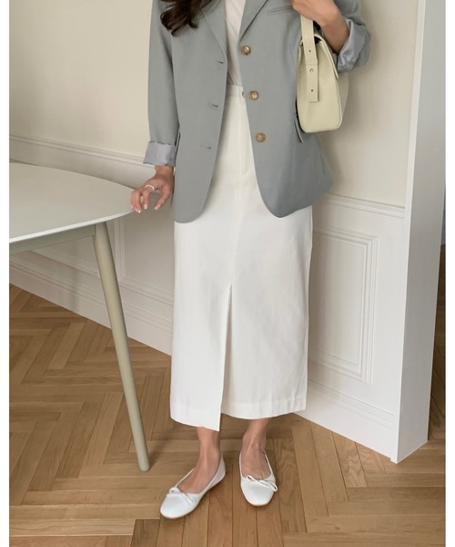 mood for a day（ムードフォーアデイ）の「forest cotton skirt /バックスリットコットンロングスカート（スカート・レディース・イエロー/アイボリー・SMALL/MEDIUM）」の14枚目の写真