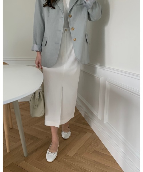 mood for a day（ムードフォーアデイ）の「forest cotton skirt /バックスリットコットンロングスカート（スカート・レディース・イエロー/アイボリー・SMALL/MEDIUM）」の15枚目の写真
