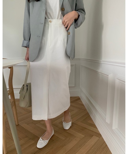 mood for a day(ムードフォーアデイ)の「forest cotton skirt /バックスリットコットンロングスカート(スカート・レディース・イエロー/アイボリー・SMALL/MEDIUM)」の16枚目の写真