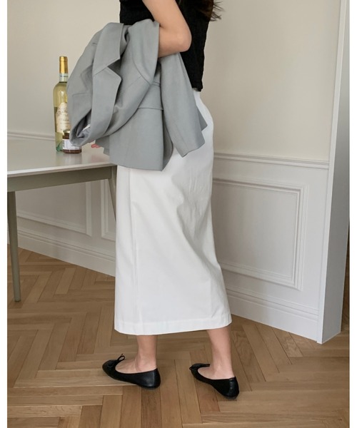 mood for a day（ムードフォーアデイ）の「forest cotton skirt /バックスリットコットンロングスカート（スカート・レディース・イエロー/アイボリー・SMALL/MEDIUM）」の19枚目の写真