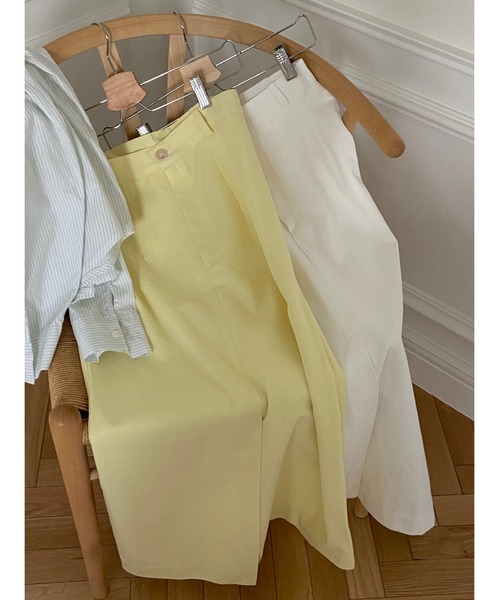 mood for a day（ムードフォーアデイ）の「forest cotton skirt /バックスリットコットンロングスカート（スカート・レディース・イエロー/アイボリー・SMALL/MEDIUM）」の21枚目の写真