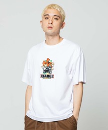 XLARGE | SCRATCH S/S TEE/ メンズ　ロゴ　グラフィック　刺繍　Tシャツ(Tシャツ/カットソー)