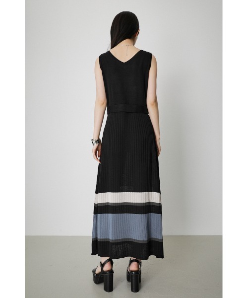 AZUL by moussy(アズールバイマウジー)の「HEM DESIGN RIB ONEPIECE/ヘムデザインリブワンピース(ワンピース・レディース・ブルー系その他/ベージュ系その他/ブラック系その他・MEDIUM/SMALL)」の9枚目の写真