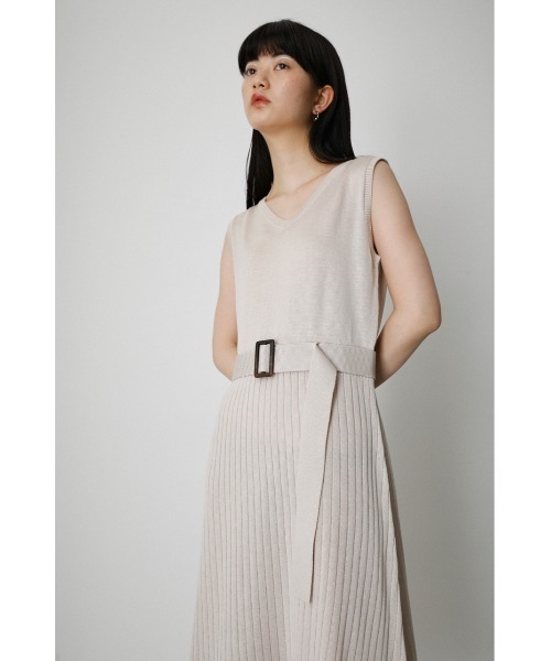 AZUL by moussy(アズールバイマウジー)の「HEM DESIGN RIB ONEPIECE/ヘムデザインリブワンピース(ワンピース・レディース・ブルー系その他/ベージュ系その他/ブラック系その他・MEDIUM/SMALL)」の14枚目の写真