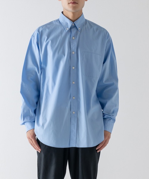 BRICK & SONS（ブリックアンドサンズ）の「オーバーサイズ ブロードシャツ＜ブルー＞（シャツ/ブラウス・メンズ・ブルー・LL/M/L）」の20枚目の写真