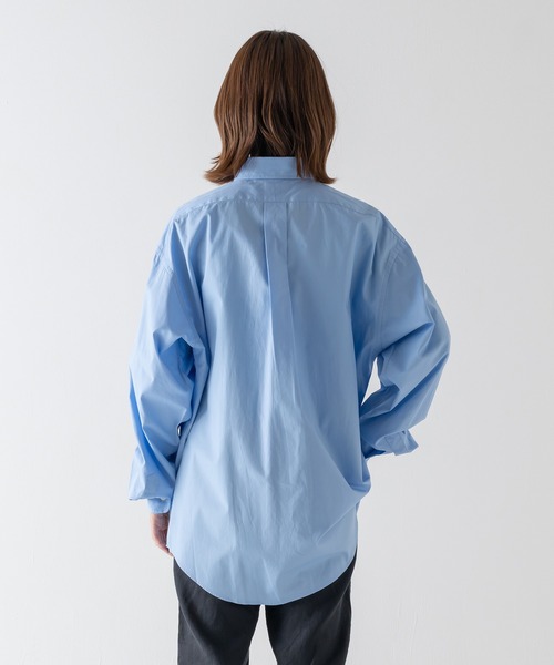 BRICK & SONS（ブリックアンドサンズ）の「オーバーサイズ ブロードシャツ＜ブルー＞（シャツ/ブラウス・メンズ・ブルー・LL/M/L）」の13枚目の写真