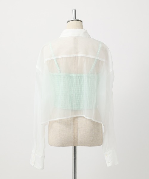 one after another NICE CLAUP（ワンアフターアナザーナイスクラップ）の「シアーシャツビスチェセット（シャツ/ブラウス・レディース・ベージュ/グリーン系その他/ピンク系その他・FREE）」の20枚目の写真