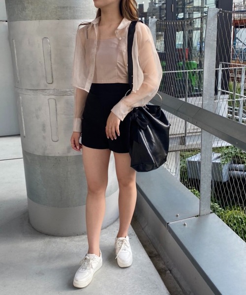 one after another NICE CLAUP（ワンアフターアナザーナイスクラップ）の「シアーシャツビスチェセット（シャツ/ブラウス・レディース・ベージュ/グリーン系その他/ピンク系その他・FREE）」の22枚目の写真