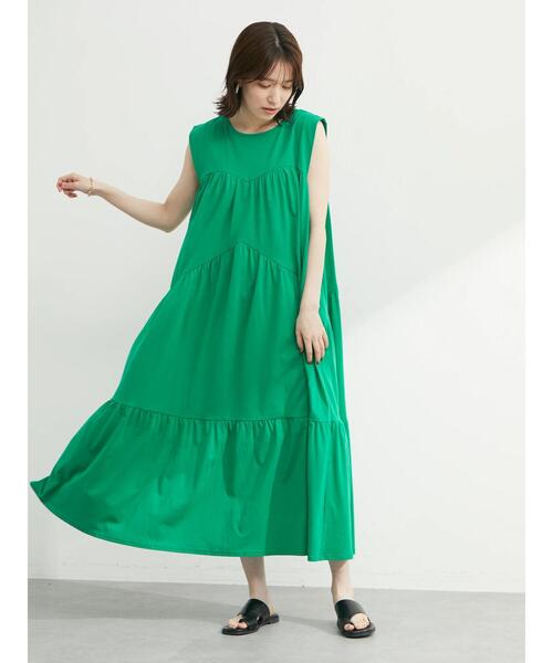 Sugar spoon（シュガースプーン）の「・SUGAR SPOON ティアードロングワンピース（ワンピース・レディース・ブラック/ブルー/グリーン・FREE）」の7枚目の写真