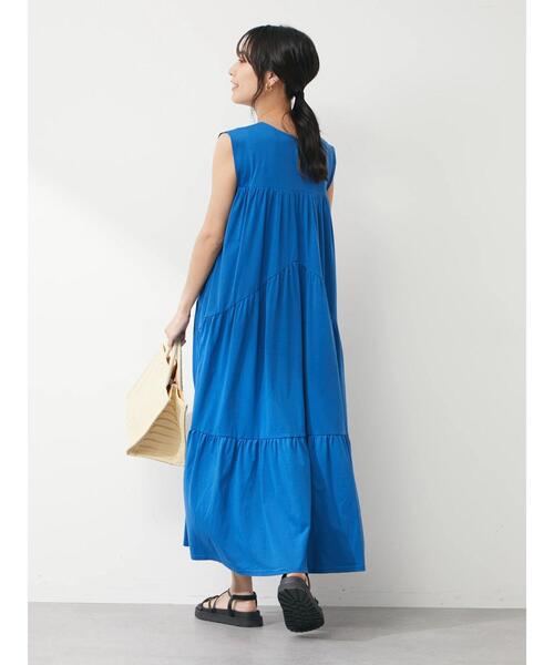 Sugar spoon（シュガースプーン）の「・SUGAR SPOON ティアードロングワンピース（ワンピース・レディース・ブラック/ブルー/グリーン・FREE）」の5枚目の写真