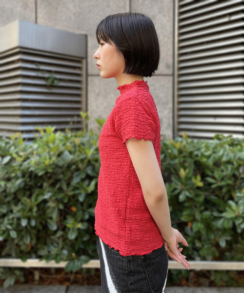 Oriens JOURNAL STANDARD（オリエンス ジャーナルスタンダード）の「シャーリングチビTシャツ（Tシャツ/カットソー・レディース・イエロー/レッド/ブラック・FREE）」の10枚目の写真