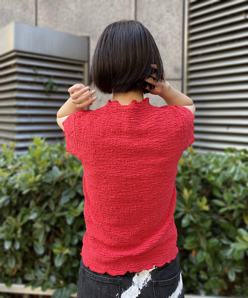 Oriens JOURNAL STANDARD（オリエンス ジャーナルスタンダード）の「シャーリングチビTシャツ（Tシャツ/カットソー・レディース・イエロー/レッド/ブラック・FREE）」の11枚目の写真