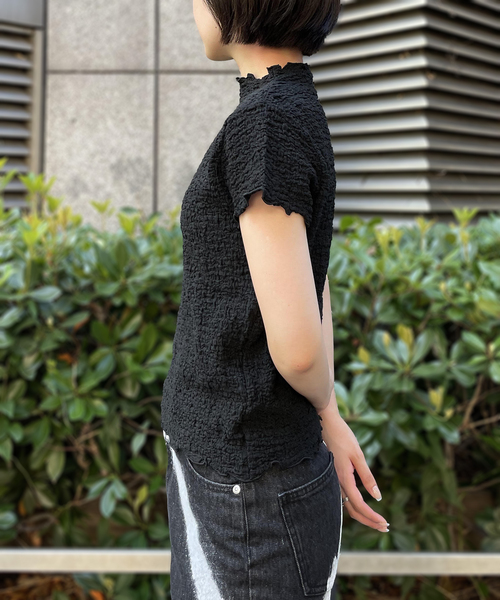 Oriens JOURNAL STANDARD（オリエンス ジャーナルスタンダード）の「シャーリングチビTシャツ（Tシャツ/カットソー・レディース・イエロー/レッド/ブラック・FREE）」の16枚目の写真