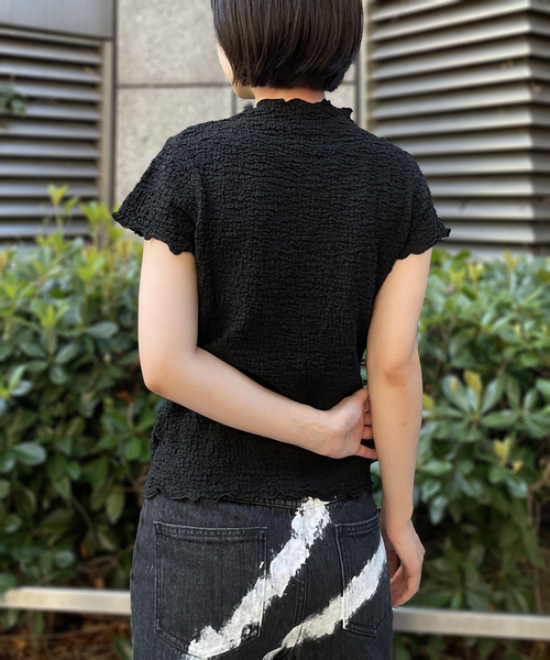 Oriens JOURNAL STANDARD（オリエンス ジャーナルスタンダード）の「シャーリングチビTシャツ（Tシャツ/カットソー・レディース・イエロー/レッド/ブラック・FREE）」の18枚目の写真