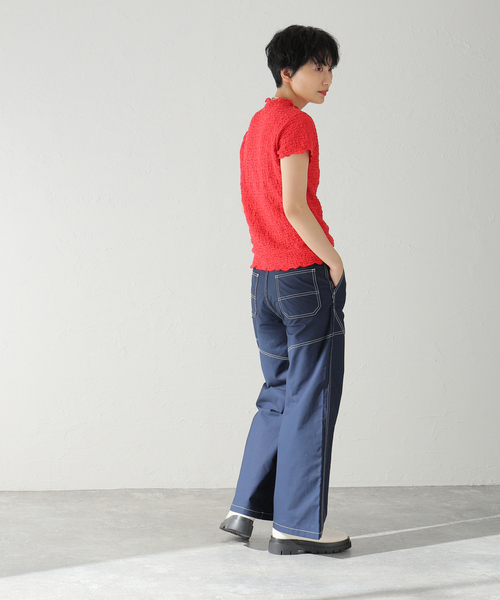 Oriens JOURNAL STANDARD（オリエンス ジャーナルスタンダード）の「シャーリングチビTシャツ（Tシャツ/カットソー・レディース・イエロー/レッド/ブラック・FREE）」の4枚目の写真