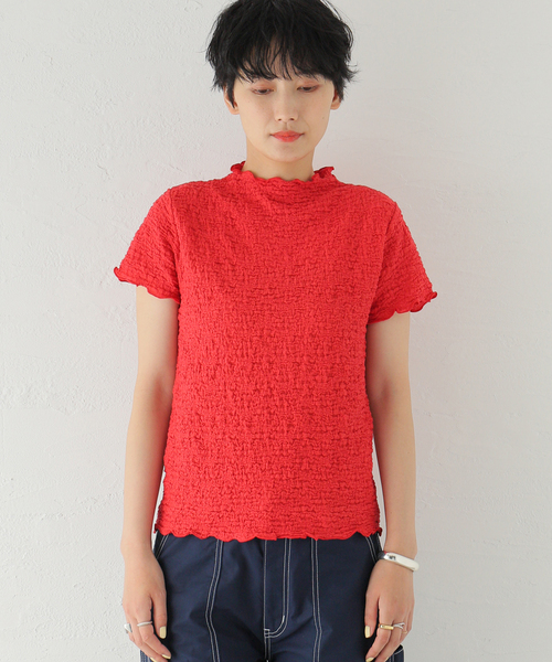 Oriens JOURNAL STANDARD（オリエンス ジャーナルスタンダード）の「シャーリングチビTシャツ（Tシャツ/カットソー・レディース・イエロー/レッド/ブラック・FREE）」の7枚目の写真