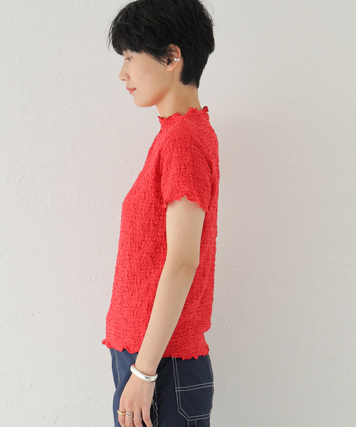 Oriens JOURNAL STANDARD（オリエンス ジャーナルスタンダード）の「シャーリングチビTシャツ（Tシャツ/カットソー・レディース・イエロー/レッド/ブラック・FREE）」の8枚目の写真