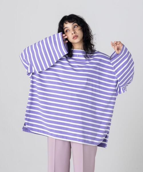 tシャツ ドットバイカラーカットソー レディース 楽天市場】Tシャツ トップス カットソー レディース 半袖 ライン