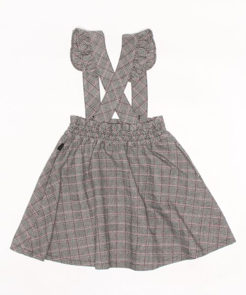 KP（ケーピー）の「JQチェック肩紐付きスカート(110～130cm)（スカート・キッズ・ピンク/ブルー・110cm/120cm/130cm）」の3枚目の写真