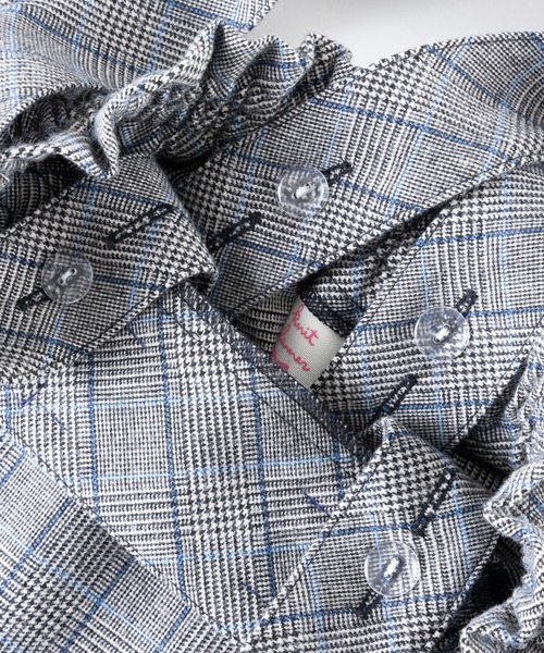 KP（ケーピー）の「JQチェック肩紐付きスカート(110～130cm)（スカート・キッズ・ピンク/ブルー・110cm/120cm/130cm）」の14枚目の写真