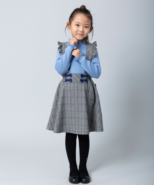 KP（ケーピー）の「JQチェック肩紐付きスカート(110～130cm)（スカート・キッズ・ピンク/ブルー・110cm/120cm/130cm）」の10枚目の写真