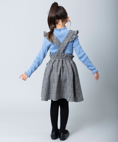 KP（ケーピー）の「JQチェック肩紐付きスカート(110～130cm)（スカート・キッズ・ピンク/ブルー・110cm/120cm/130cm）」の8枚目の写真