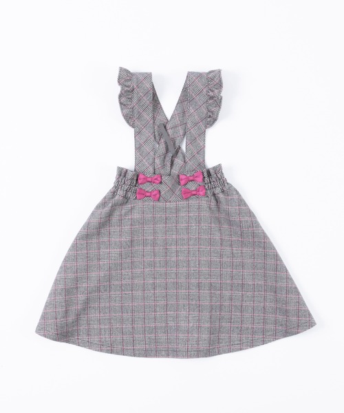 KP（ケーピー）の「JQチェック肩紐付きスカート(110～130cm)（スカート・キッズ・ピンク/ブルー・110cm/120cm/130cm）」の6枚目の写真