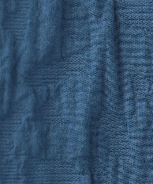 6（ロク）の「＜6(ROKU)＞COTTON JACQUARD  V NECK 5SLEEVE SHIRT/シャツ（シャツ/ブラウス・レディース・オフホワイト/コバルトブルー・FREE）」の9枚目の写真