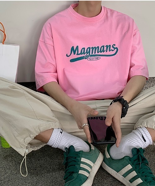 MGV(エムジーヴィー)の「シンプルワンポイントデザインTシャツ(Tシャツ/カットソー・メンズ・ホワイト/ピンク/ブラック・X-LARGE/MEDIUM/LARGE)」の3枚目の写真