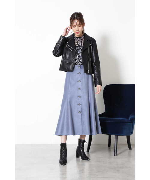 JILL STUART（ジルスチュアート）の「◆ グレンライダースジャケットブルゾン（ライダースジャケット・レディース・ブラック/パープル・SMALL/MEDIUM）」の8枚目の写真