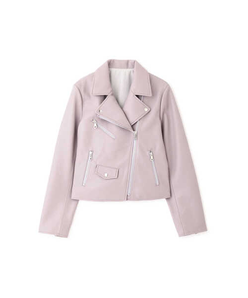 JILL STUART（ジルスチュアート）の「◆ グレンライダースジャケットブルゾン（ライダースジャケット・レディース・ブラック/パープル・SMALL/MEDIUM）」の11枚目の写真