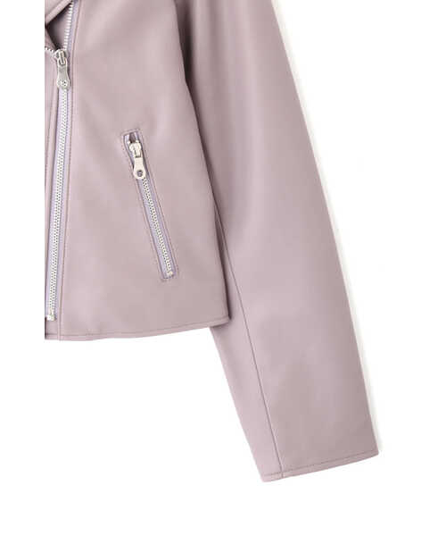 JILL STUART（ジルスチュアート）の「◆ グレンライダースジャケットブルゾン（ライダースジャケット・レディース・ブラック/パープル・SMALL/MEDIUM）」の19枚目の写真