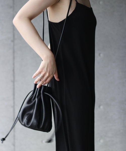 y/m by れぽすけ（イムバイレポスケ）の「巾着BAG（ショルダーバッグ・メンズ・ブラック・FREE）」の7枚目の写真