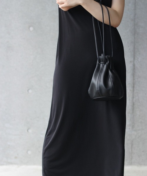 y/m by れぽすけ（イムバイレポスケ）の「巾着BAG（ショルダーバッグ・メンズ・ブラック・FREE）」の8枚目の写真