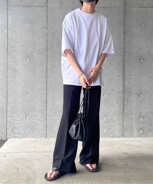 y/m by れぽすけ（イムバイレポスケ）の「巾着BAG（ショルダーバッグ・メンズ・ブラック・FREE）」の4枚目の写真