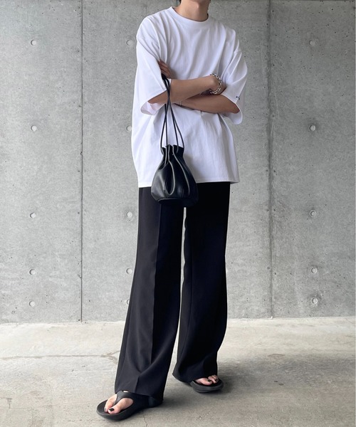 y/m by れぽすけ（イムバイレポスケ）の「巾着BAG（ショルダーバッグ・メンズ・ブラック・FREE）」の5枚目の写真