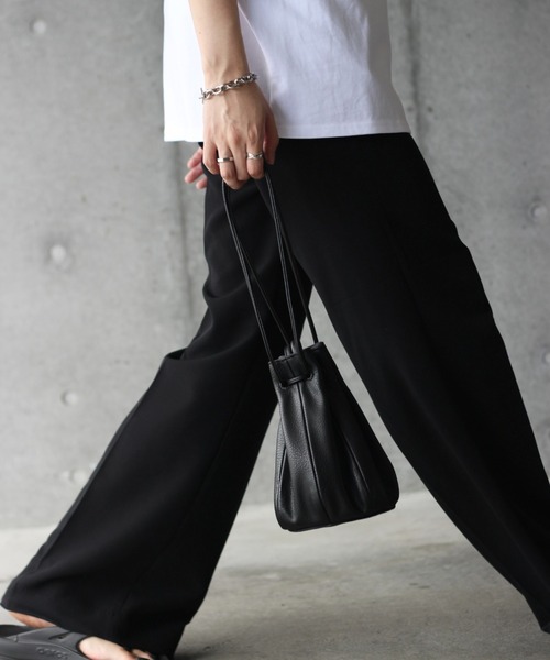 y/m by れぽすけ（イムバイレポスケ）の「巾着BAG（ショルダーバッグ・メンズ・ブラック・FREE）」の13枚目の写真