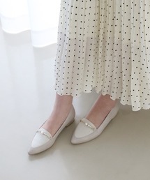 JELLY BEANS | パールビジュービットローファーパンプス【Made in Japan】<ふわさら>(113-64601)JELLY BEANS(ジェリービーンズ)(パンプス)
