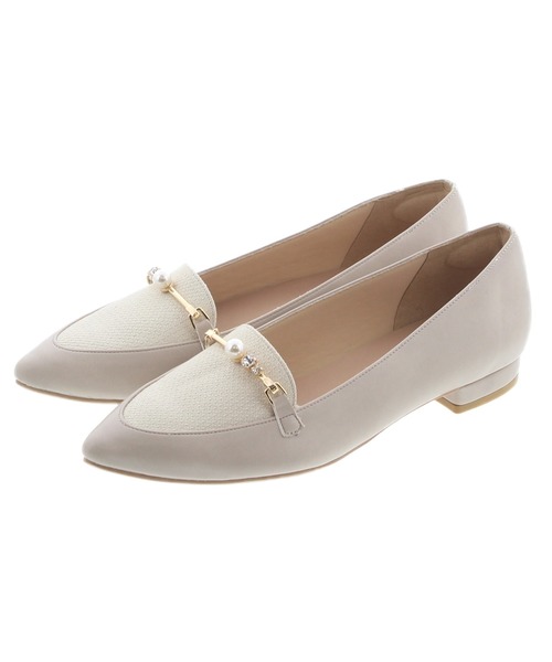 JELLY BEANS（ジェリービーンズ）の「パールビジュービットローファーパンプス【Made in Japan】<ふわさら>(113-64601)JELLY BEANS(ジェリービーンズ)（パンプス・レディース・ブラック系その他/ワイン/グレイッシュベージュ/ブラック/アイボリー・23/24/25/22/25.5/22.5/24.5/23.5/21.5）」の17枚目の写真