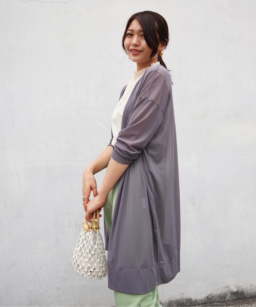 Brownie（ブラウニー）の「Brownie フリルメロー切替ボトルネックノースリーブ（Tシャツ/カットソー・レディース・グリーン/アイボリー/オレンジ/ブラック・FREE）」の13枚目の写真