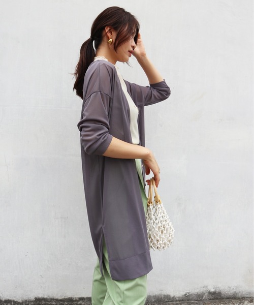 Brownie（ブラウニー）の「Brownie フリルメロー切替ボトルネックノースリーブ（Tシャツ/カットソー・レディース・グリーン/アイボリー/オレンジ/ブラック・FREE）」の12枚目の写真