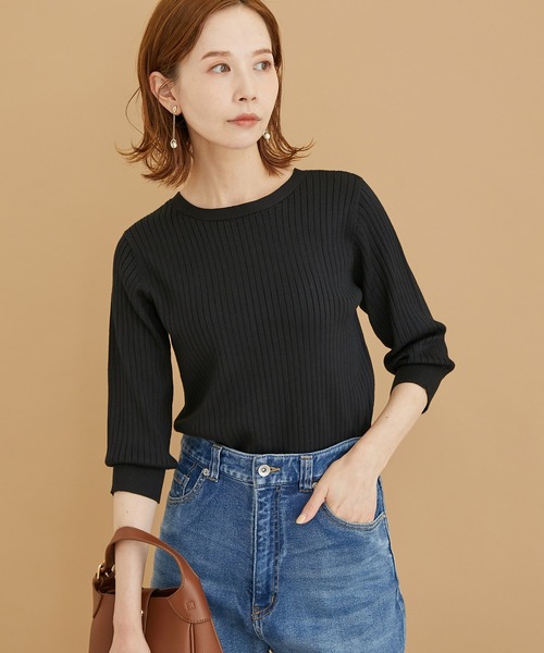 ROPE' PICNIC（ロペピクニック）の「2WAY/ボウタイニットプルオーバー（ニット/セーター・レディース・ブラック/ブルー/オフホワイト/ベージュ・38）」の2枚目の写真