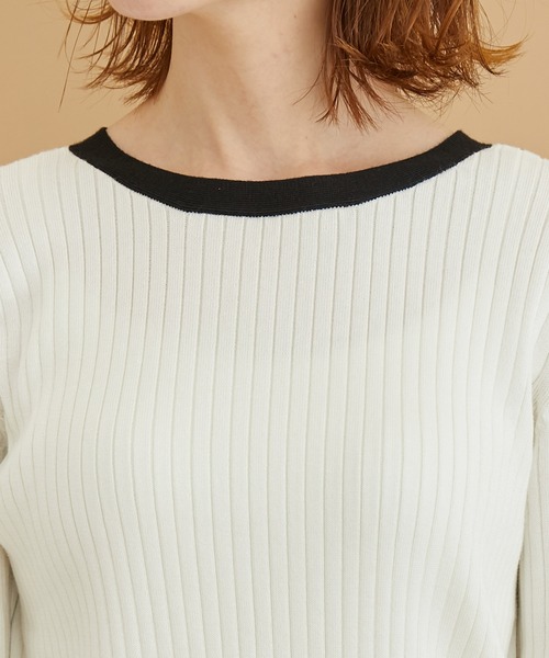 ROPE' PICNIC（ロペピクニック）の「2WAY/ボウタイニットプルオーバー（ニット/セーター・レディース・ブラック/ブルー/オフホワイト/ベージュ・38）」の11枚目の写真