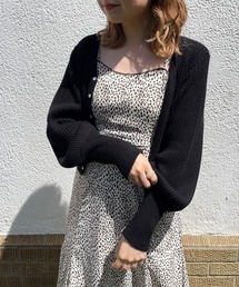 OLIVE des OLIVE | Vネックリブショートカーディガン(カーディガン/ボレロ)