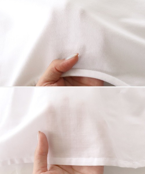 Pierrot（ピエロ）の「ライトスウェットタックデザインプルオーバー（スウェット・レディース・オフホワイト/ブラック/グレイッシュベージュ/パープル・M/L）」の14枚目の写真